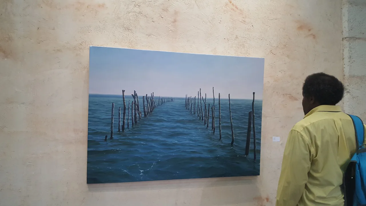 Luis Alberto Saldaña, in the gallery, 2018