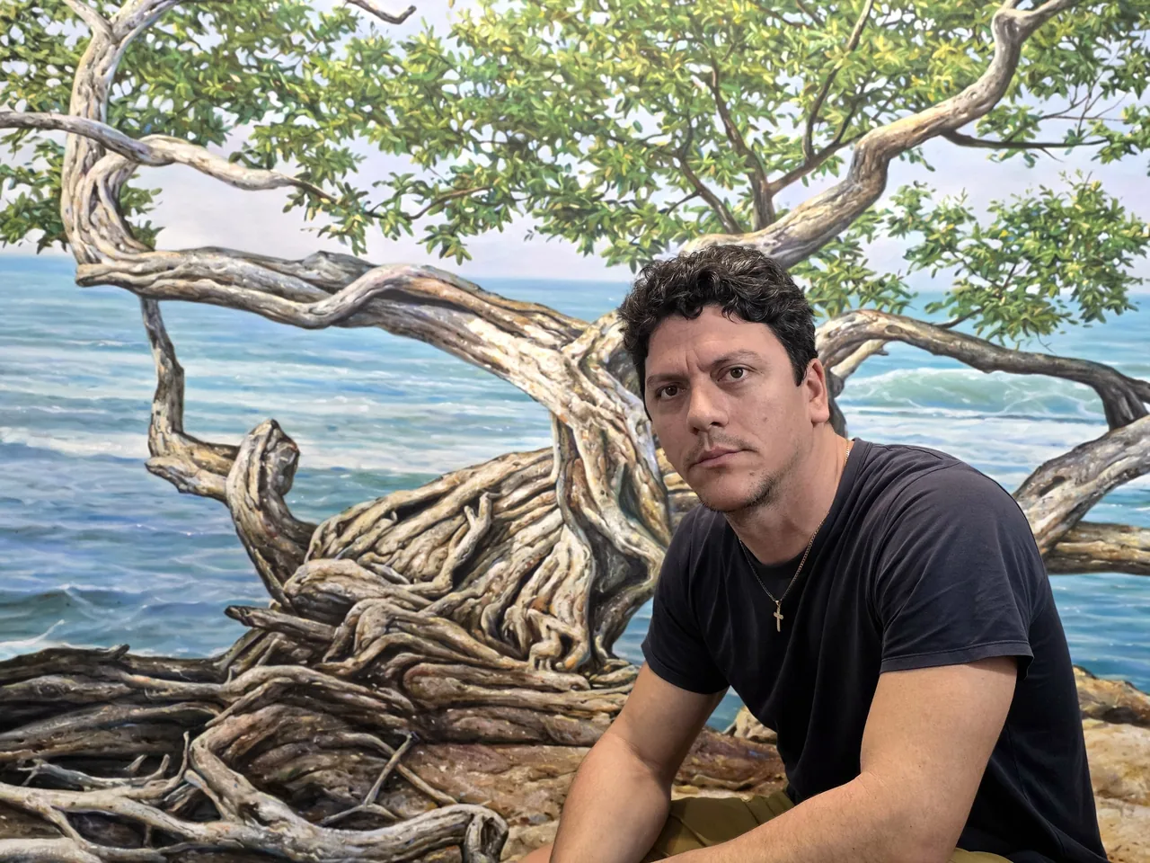 Luis Alberto Saldaña, in the studio, 2026