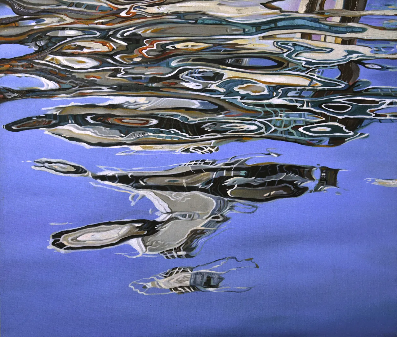 Specular Water II, 2022, oil on canvas — painting by Luis Alberto Saldaña