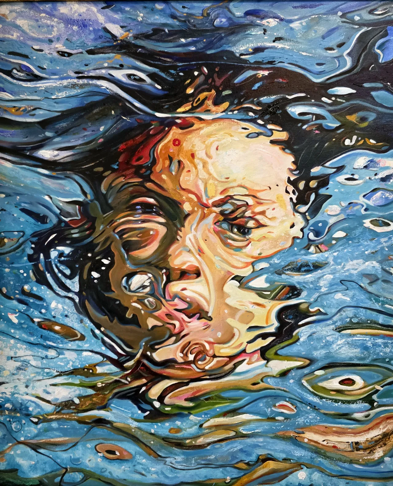 Ondines, 2026, oil on canvas — painting by Luis Alberto Saldaña