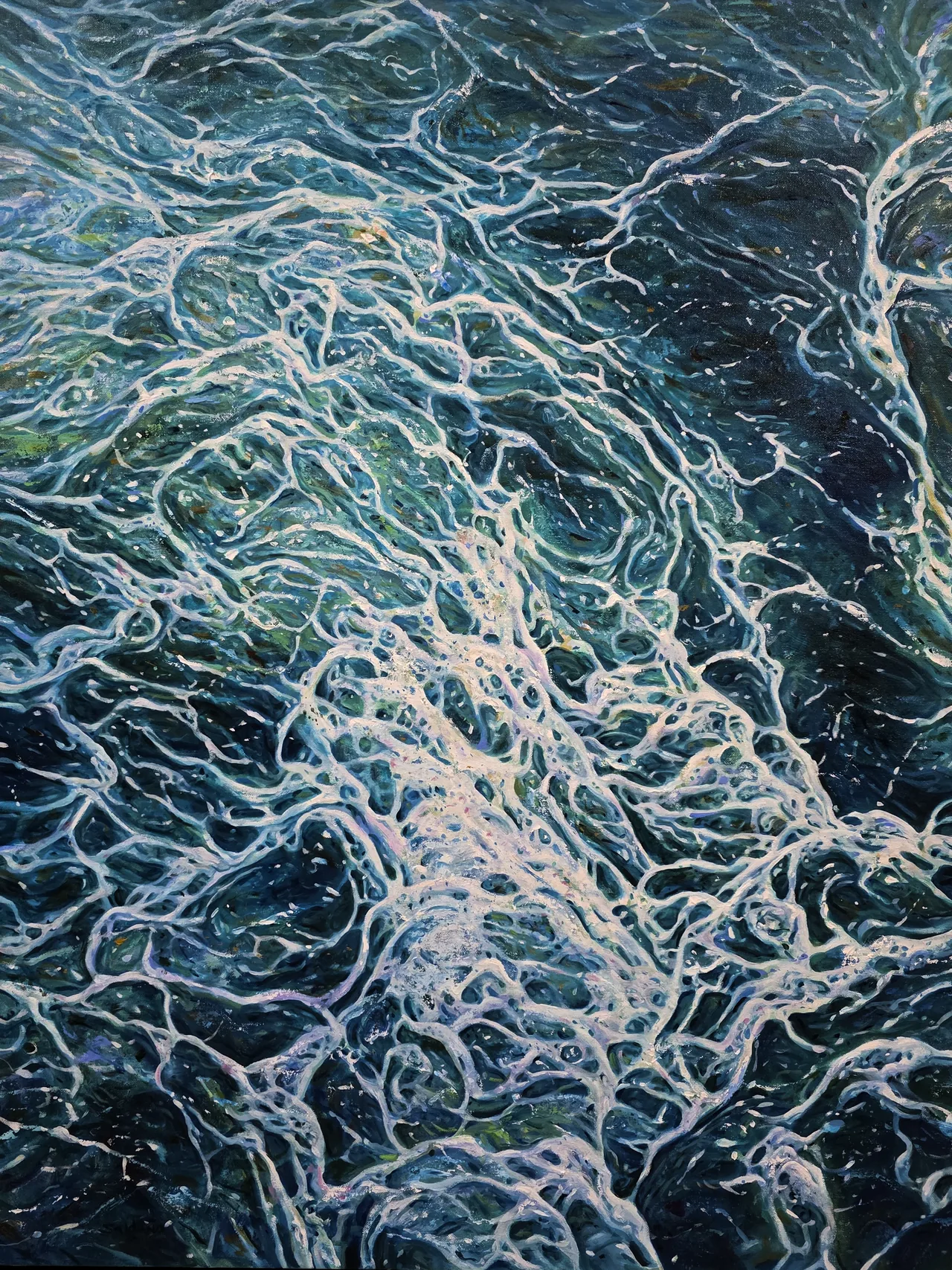Flow II, 2026, oil on canvas — painting by Luis Alberto Saldaña