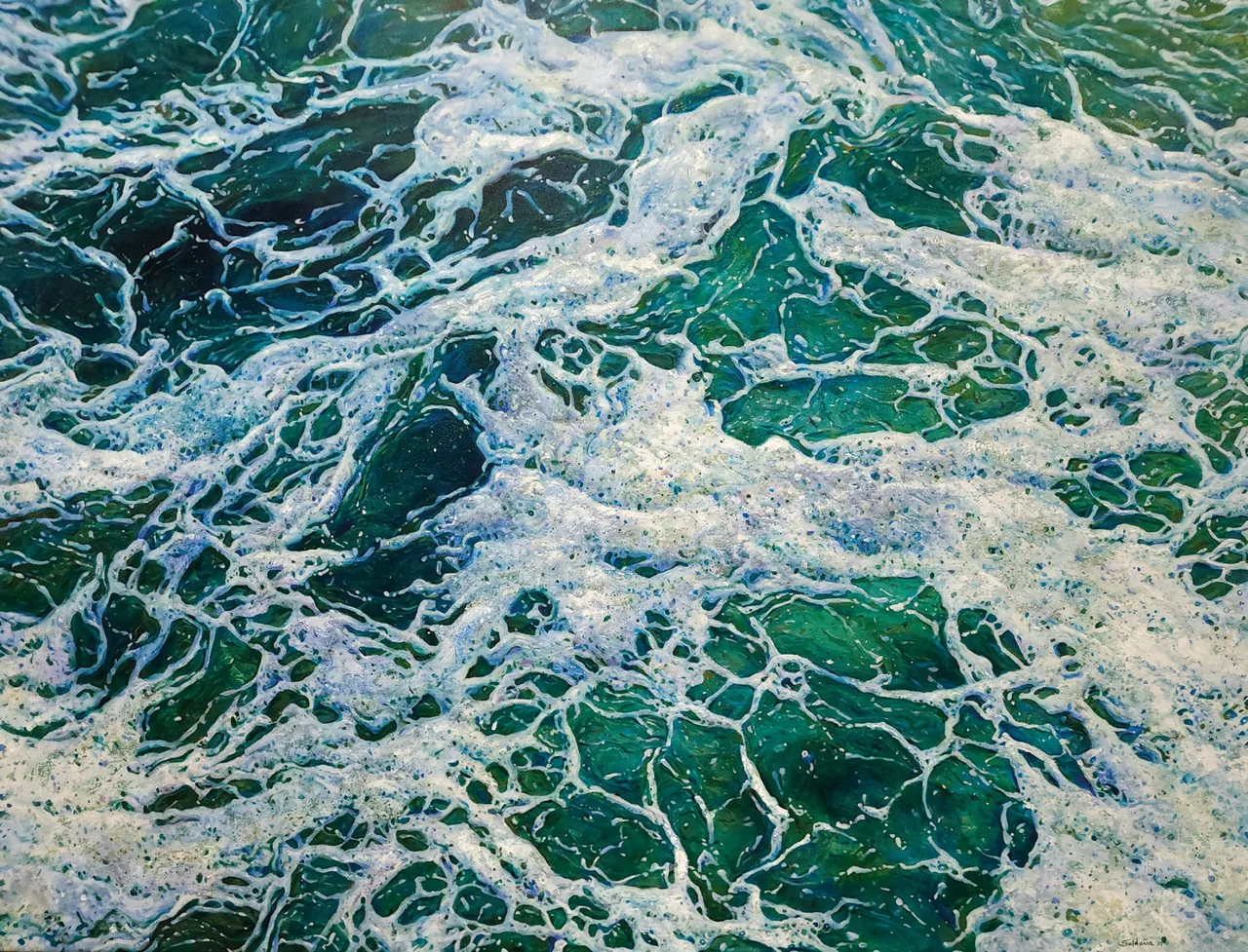 Garden of Foam V, 2025, oil on canvas — painting by Luis Alberto Saldaña