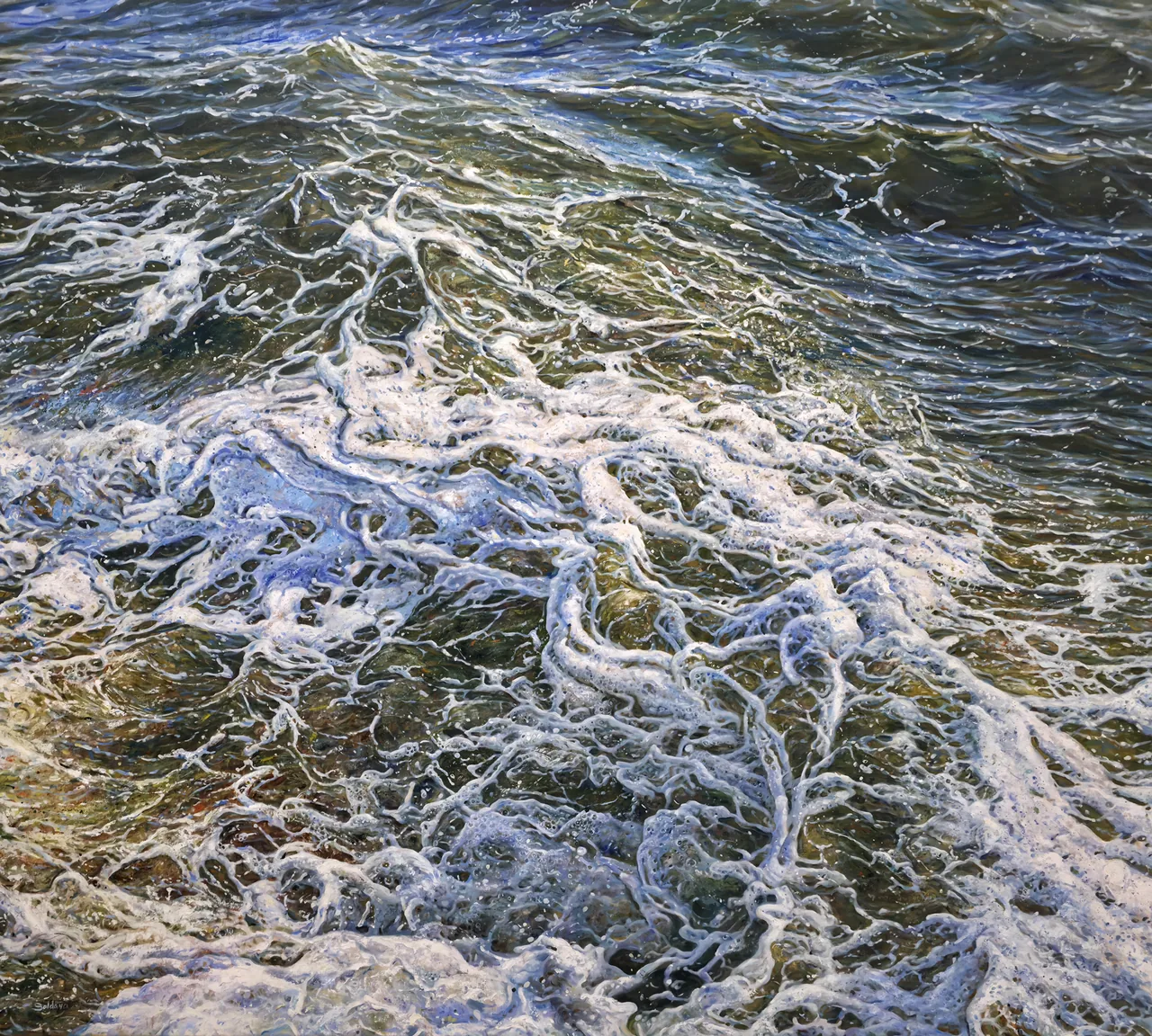 Sea Rib, 2025, oil on canvas — painting by Luis Alberto Saldaña