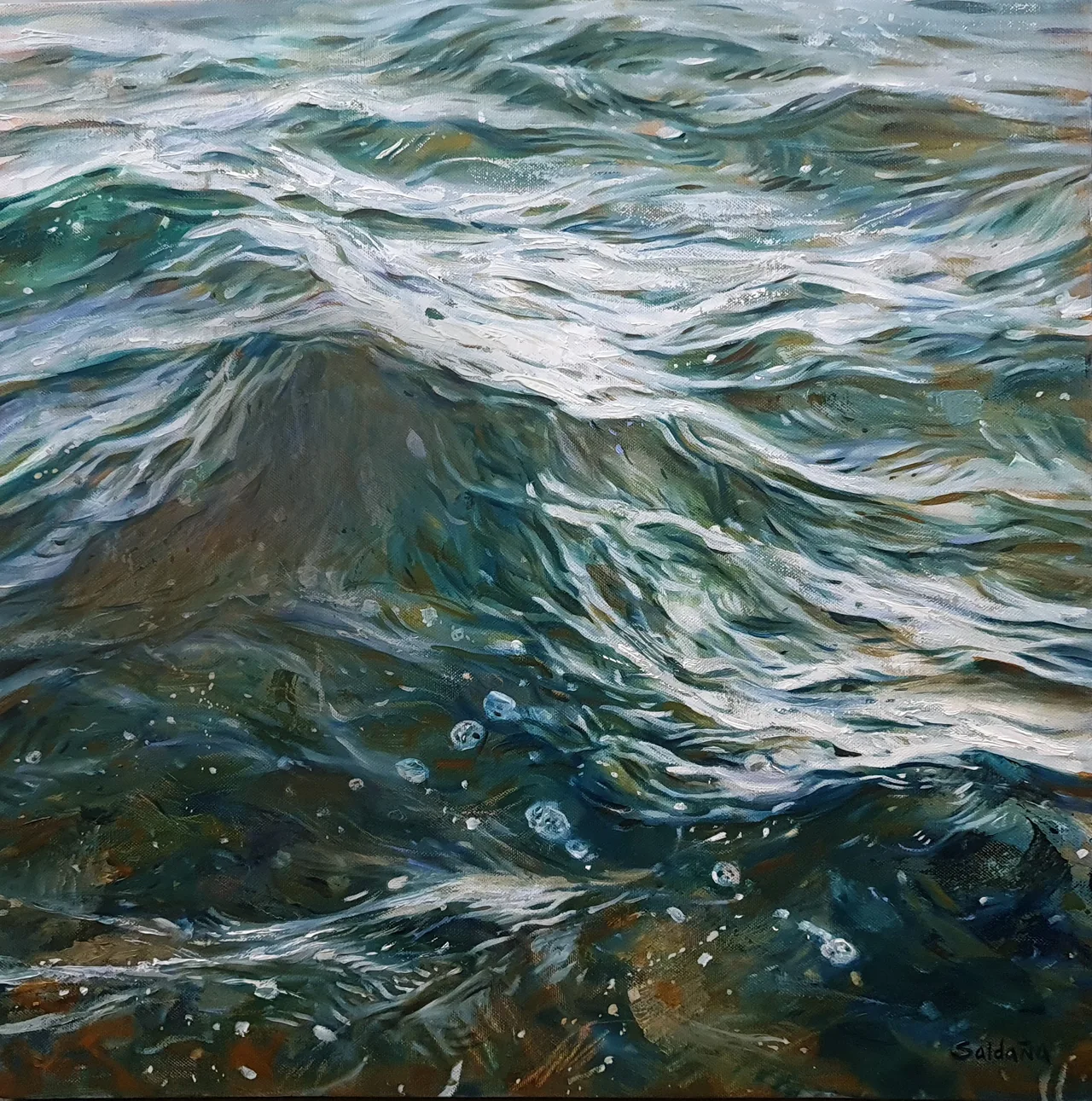 Untitled, 2023, oil on canvas — painting by Luis Alberto Saldaña