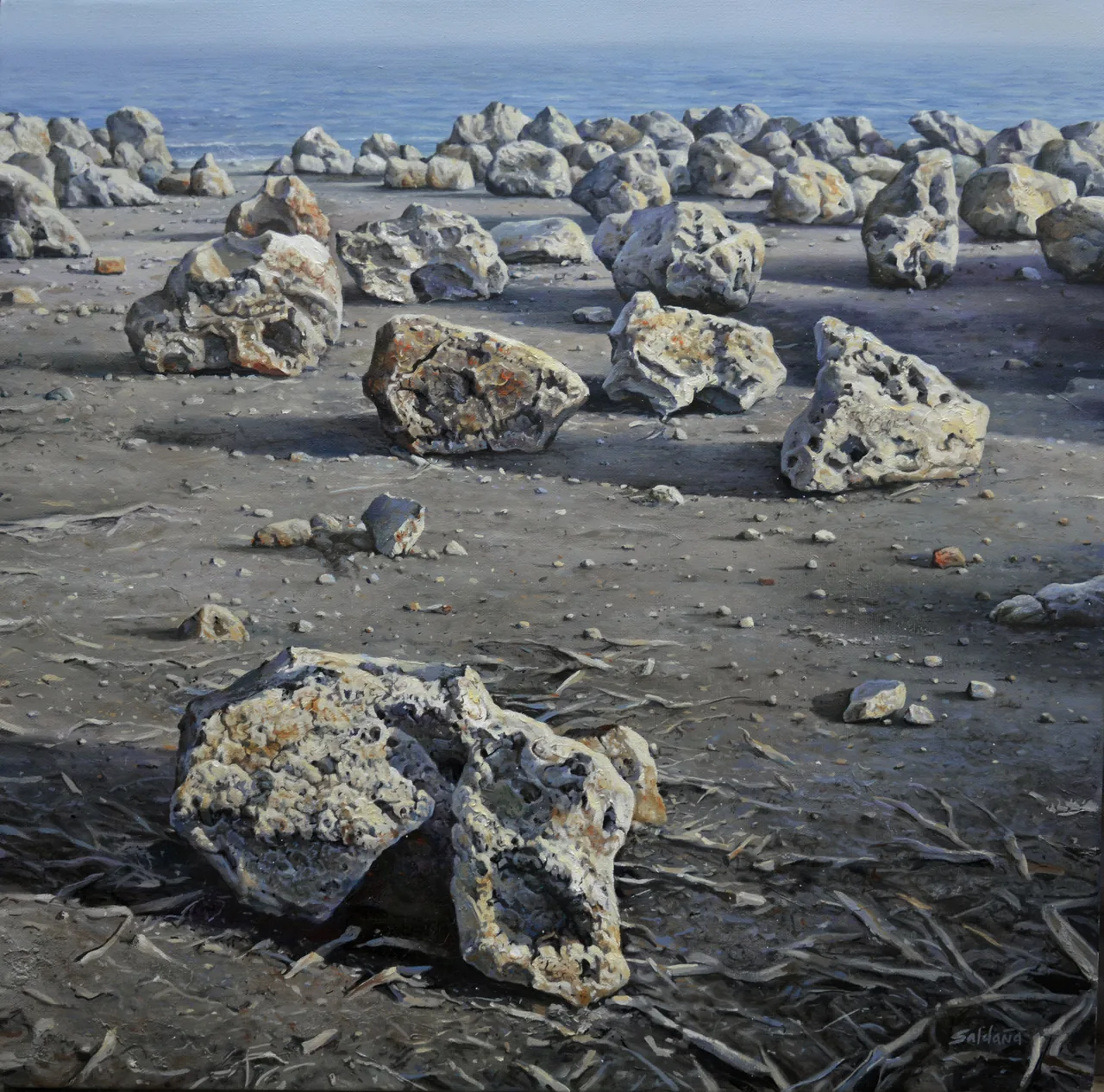 Witnesses, 2017, oil on canvas — painting by Luis Alberto Saldaña