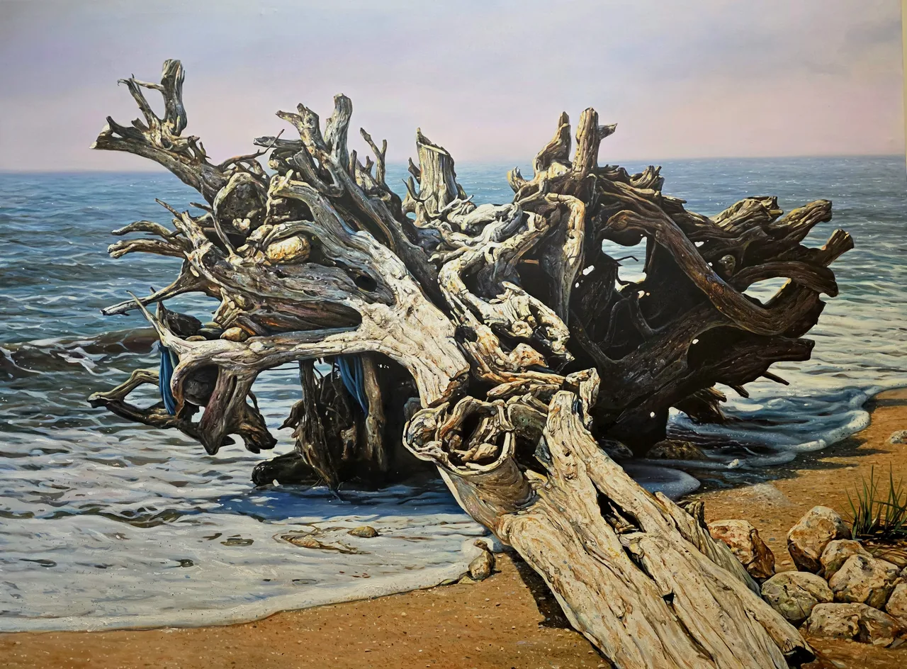 Vestiges, 2025, oil on canvas — painting by Luis Alberto Saldaña