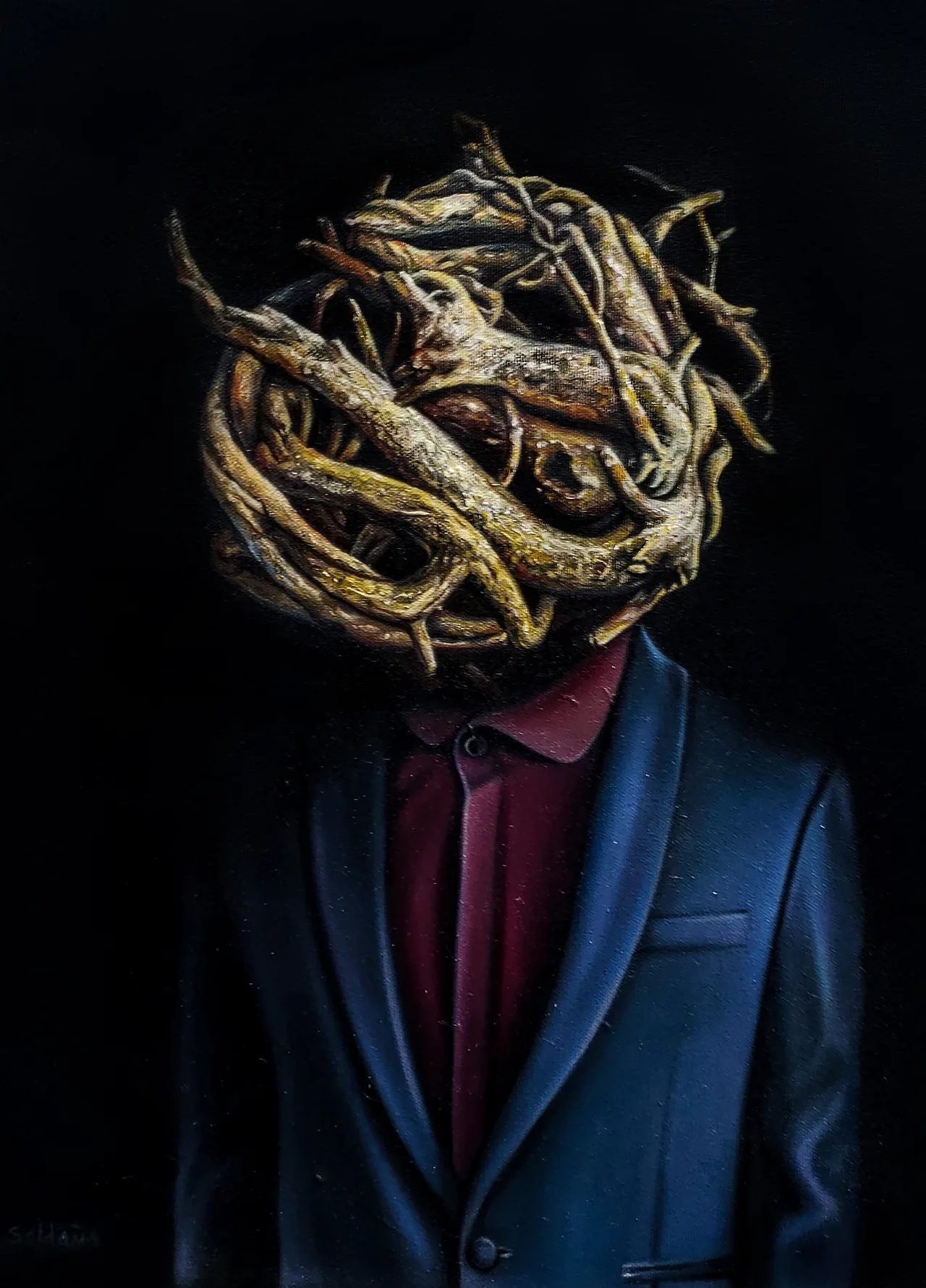 Untitled, 2018–2020, oil on canvas — painting by Luis Alberto Saldaña