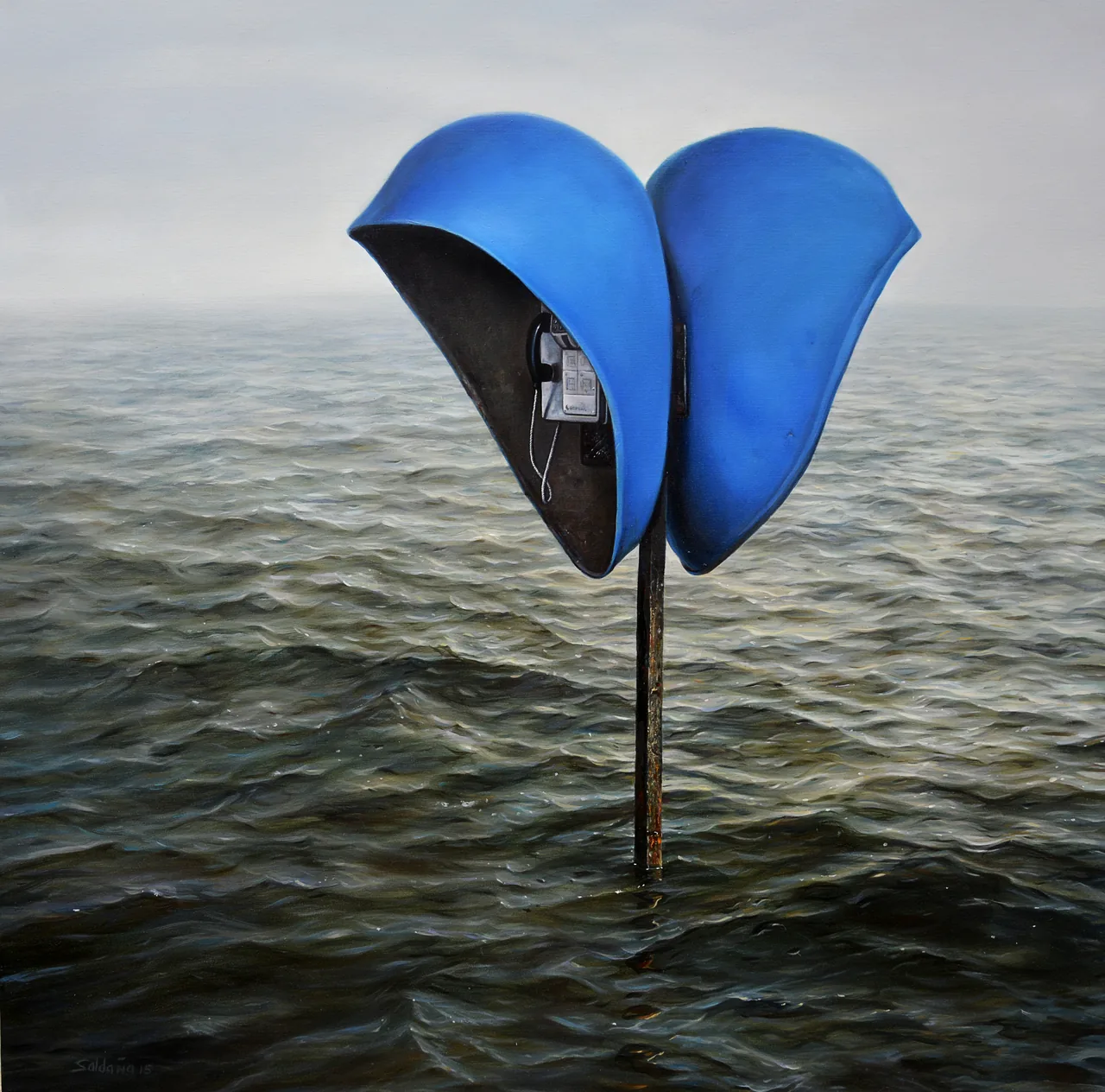 Redial, 2015, oil on canvas — painting by Luis Alberto Saldaña
