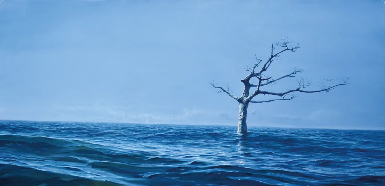 Untitled, oil on canvas — painting by Luis Alberto Saldaña