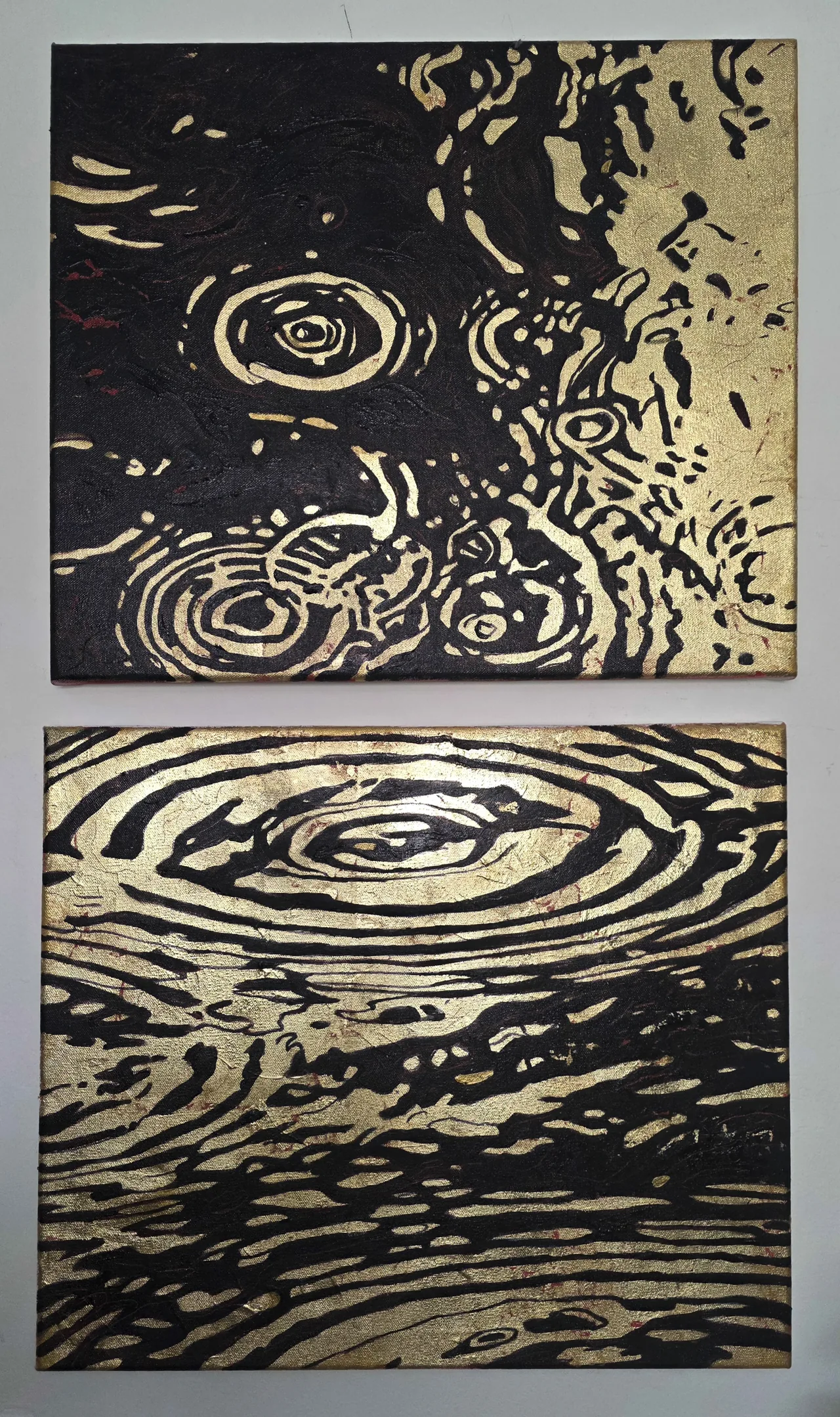 Untitled, 2026, oil and gold leaf on canvas — painting by Luis Alberto Saldaña