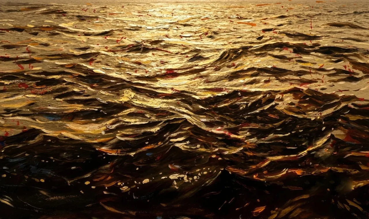Untitled, 2026, oil and gold leaf on canvas — painting by Luis Alberto Saldaña