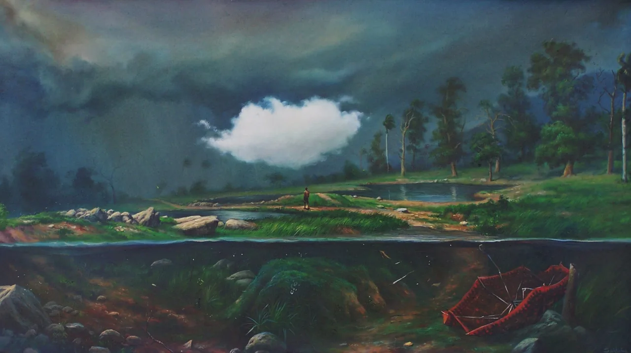 Walker IV, 2008–2011, oil on canvas — painting by Luis Alberto Saldaña