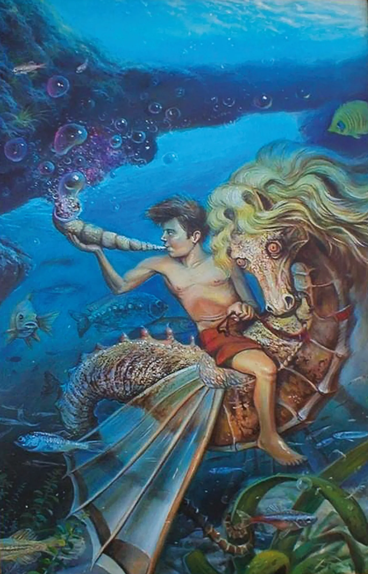 Seahorse, 2005–2006, oil on canvas — painting by Luis Alberto Saldaña